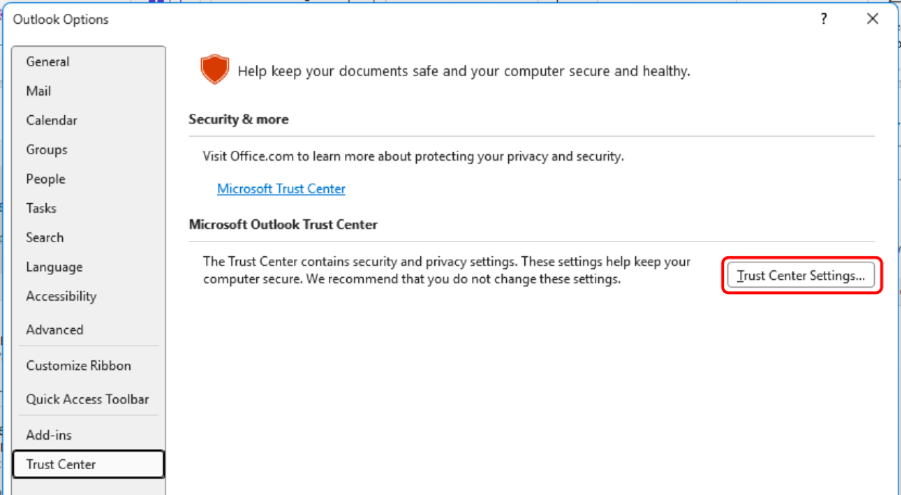 trust-centre-settings