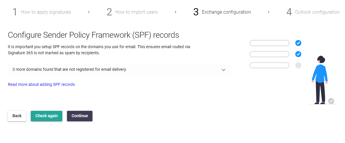 SPF records configuration prompt for mail domains